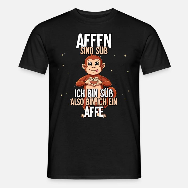 Affen Sind Süß Affe - Männer T-Shirt - Schwarz