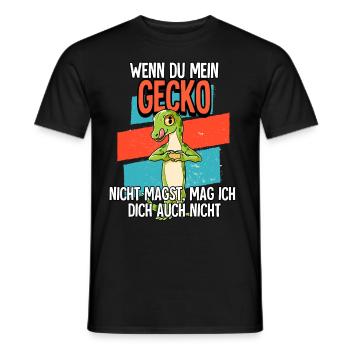 Wenn Du Mein Gecko - Männer T-Shirt - Schwarz - Vorne - AI Model Male 178 light (178cm)