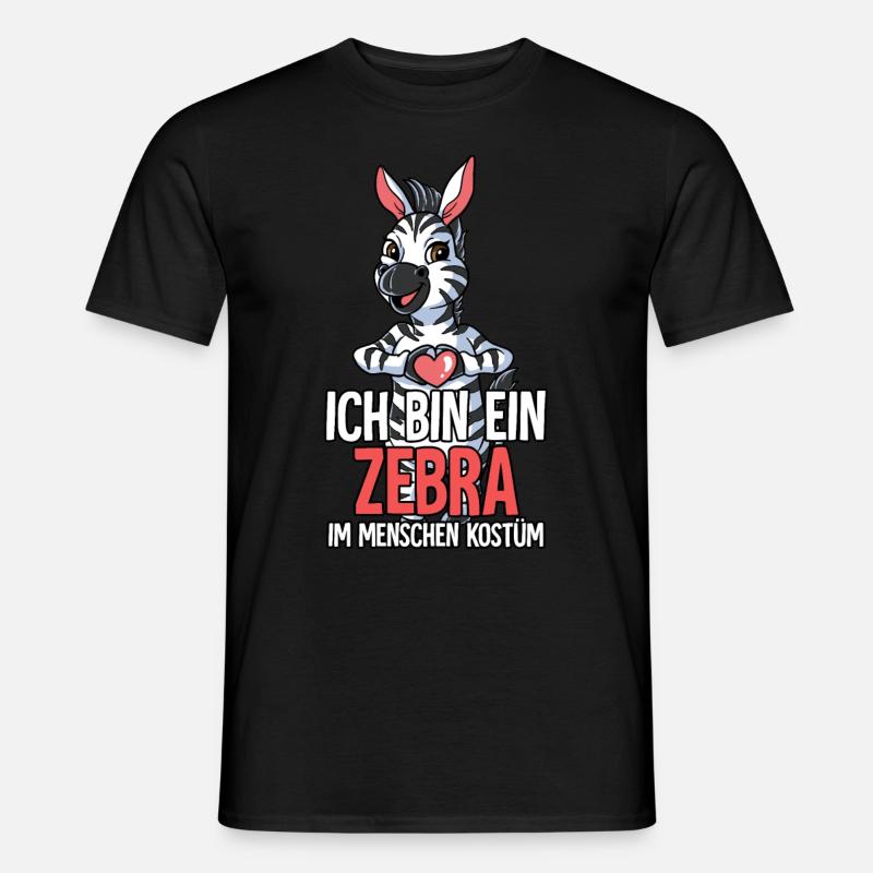Ich Bin Ein Zebra - Männer T-Shirt - Schwarz