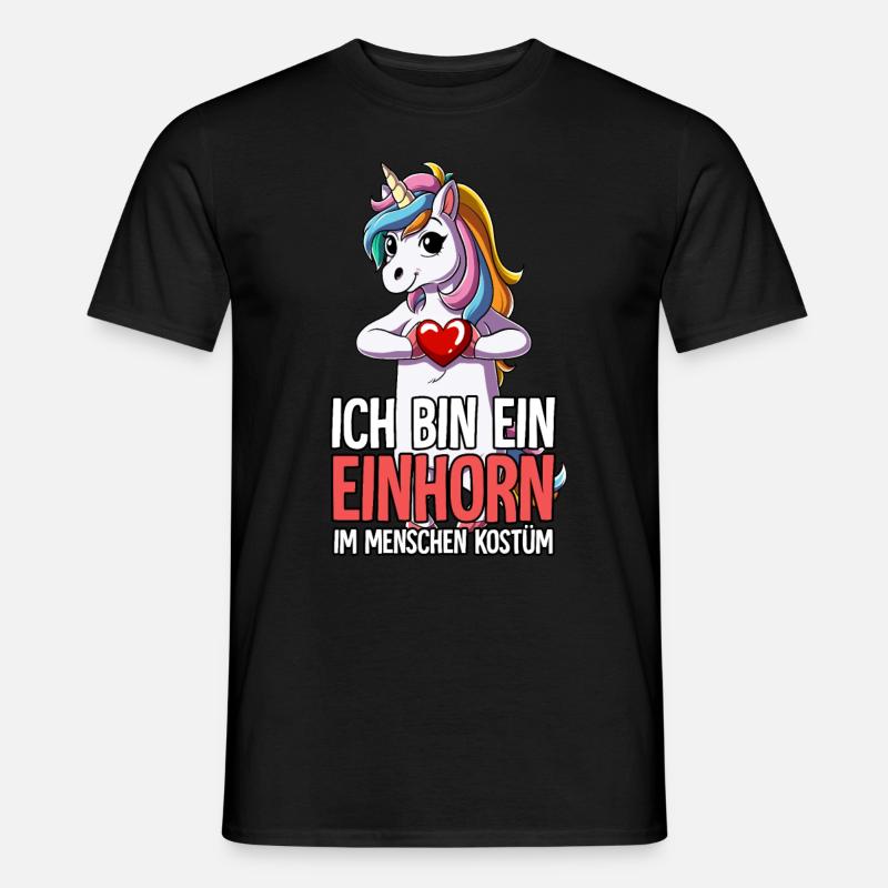 Ich Bin Ein Einhorn - Männer T-Shirt - Schwarz