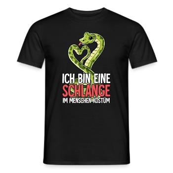 Ich Bin Eine Schlange - Männer T-Shirt - Schwarz - Vorne - AI Model Male 178 light (178cm)