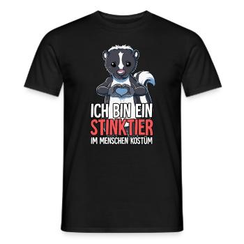 Ich Bin Ein Stinktier - Männer T-Shirt - Schwarz - Vorne - AI Model Male 178 light (178cm)