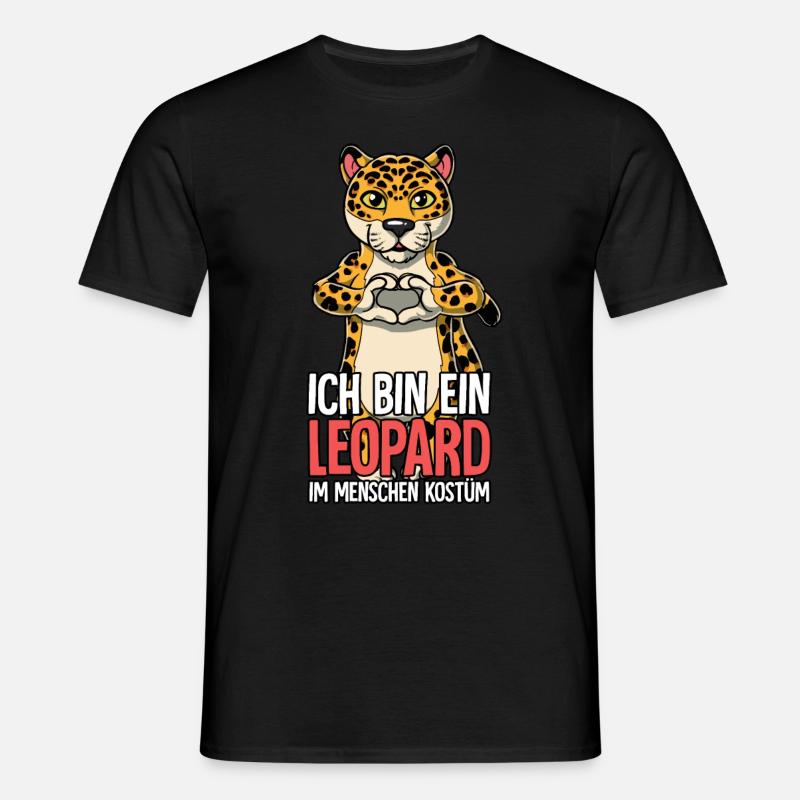 Ich Bin Ein Leopard - Männer T-Shirt - Schwarz
