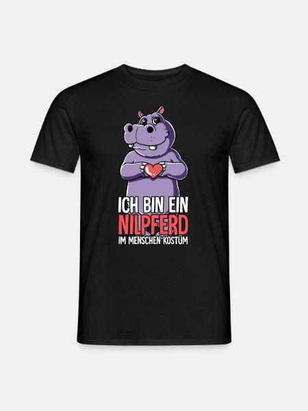 Ich Bin Ein Nilpferd - Männer T-Shirt - Schwarz