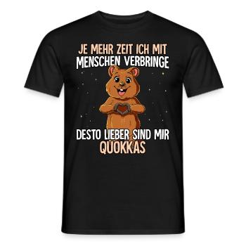 Quokka - Männer T-Shirt - Schwarz - Vorne - AI Model Male 178 light (178cm)