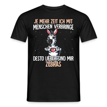 Zebra - Männer T-Shirt - Schwarz - Vorne - AI Model Male 178 light (178cm)