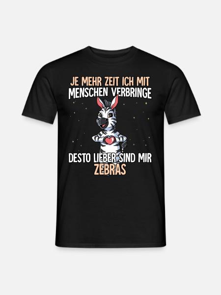 Zebra - Männer T-Shirt - Schwarz