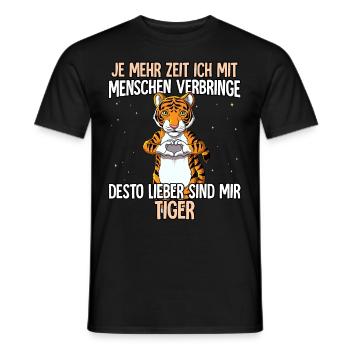 Tiger - Männer T-Shirt - Schwarz - Vorne - AI Model Male 178 light (178cm)