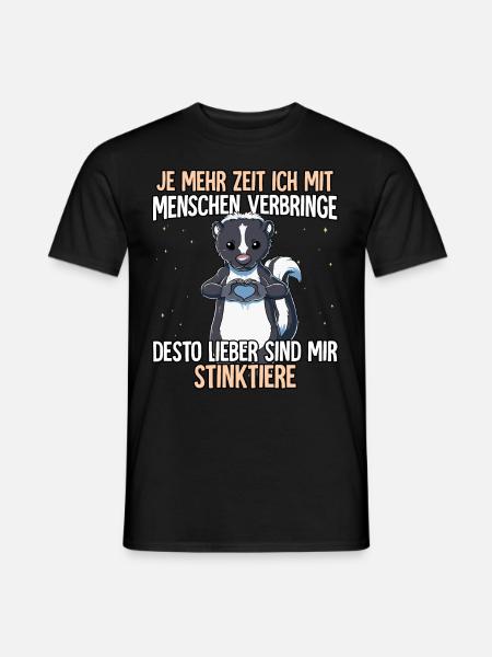 Stinktier - Männer T-Shirt - Schwarz