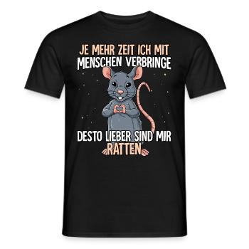 Ratte - Männer T-Shirt - Schwarz - Vorne - AI Model Male 178 light (178cm)