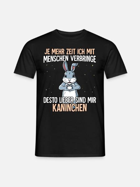 Hase - Männer T-Shirt - Schwarz