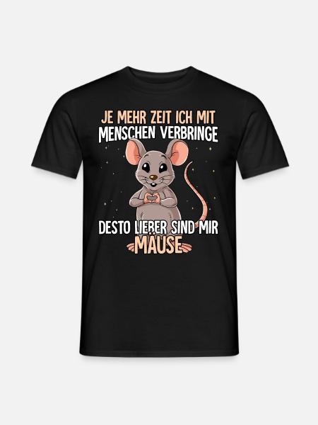 Maus - Männer T-Shirt - Schwarz