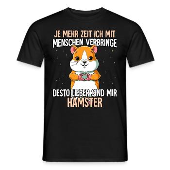 Hamster - Männer T-Shirt - Schwarz - Vorne - AI Model Male 178 light (178cm)