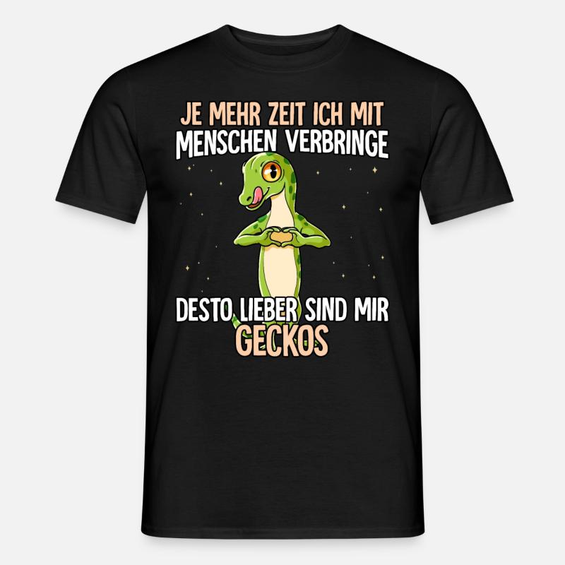 Gecko - Männer T-Shirt - Schwarz