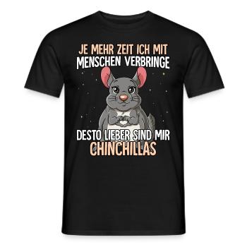 Chinchilla - Männer T-Shirt - Schwarz - Vorne - AI Model Male 178 light (178cm)