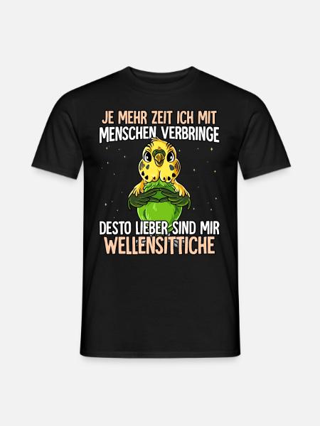 Wellensittich - Männer T-Shirt - Schwarz
