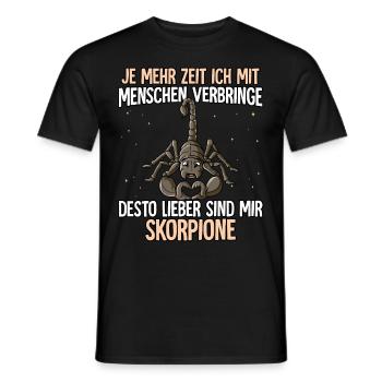 Skorpion - Männer T-Shirt - Schwarz - Vorne - AI Model Male 178 light (178cm)