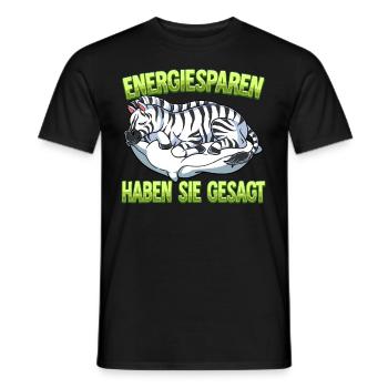 Energiesparen Haben Sie Gesagt Zebra - Männer T-Shirt - Schwarz - Vorne - AI Model Male 178 light (178cm)