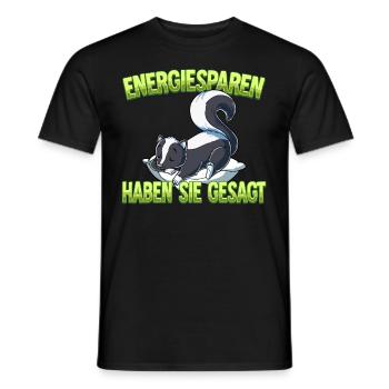 Energiesparen Haben Sie Gesagt Stinktier - Männer T-Shirt - Schwarz - Vorne - AI Model Male 178 light (178cm)