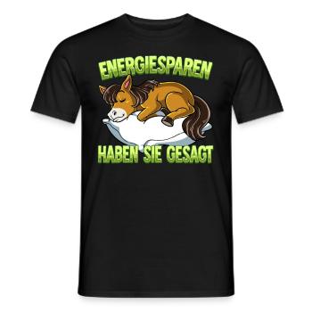 Energiesparen Haben Sie Gesagt Pferd - Männer T-Shirt - Schwarz - Vorne - AI Model Male 178 light (178cm)