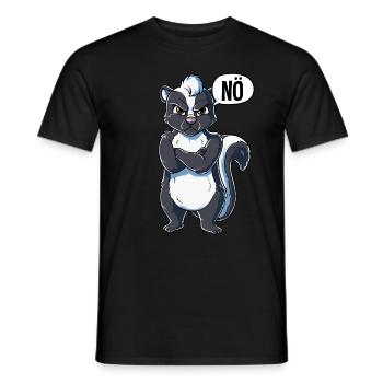 Stinktier Nö - Männer T-Shirt - Schwarz - Vorne - AI Model Male 178 light (178cm)