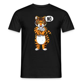 Tiger Nö - Männer T-Shirt - Schwarz - Vorne - AI Model Male 178 light (178cm)