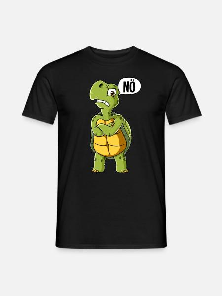 Schildkröte Nö - Männer T-Shirt - Schwarz