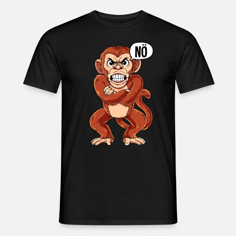Affe Nö - Männer T-Shirt - Schwarz