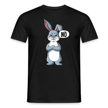 Hase Nö - Männer T-Shirt - Schwarz - Vorne - AI Model Male 178 light (178cm)