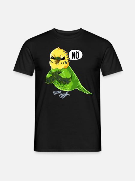 Wellensittich Nö - Männer T-Shirt - Schwarz