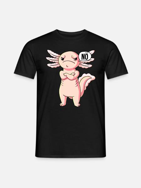 Axolotl Nö - Männer T-Shirt - Schwarz