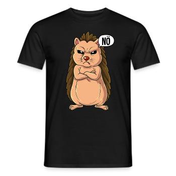 Igel Nö - Männer T-Shirt - Schwarz - Vorne - AI Model Male 178 light (178cm)