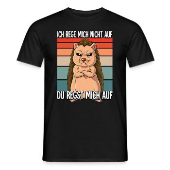 Igel Ich Rege Mich Nicht Auf - Männer T-Shirt - Schwarz - Vorne - AI Model Male 178 light (178cm)