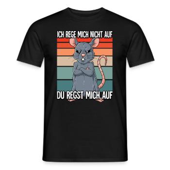 Ratte Ich Rege Mich Nicht Auf - Männer T-Shirt - Schwarz - Vorne - AI Model Male 178 light (178cm)