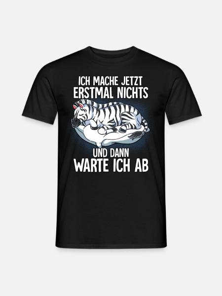 Langschläfer Zebra Müde Schlaf - Männer T-Shirt - Schwarz