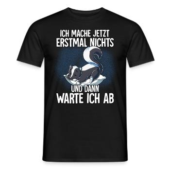 Langschläfer Stinktier Müde Schlaf - Männer T-Shirt - Schwarz - Vorne - AI Model Male 178 light (178cm)