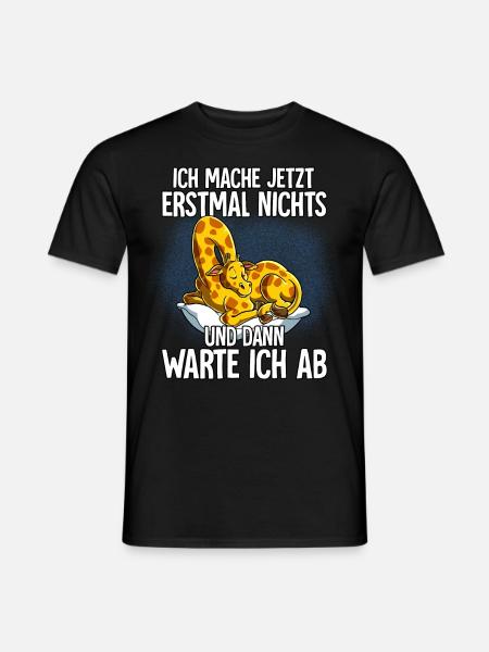 Langschläfer Giraffe Müde Schlaf - Männer T-Shirt - Schwarz