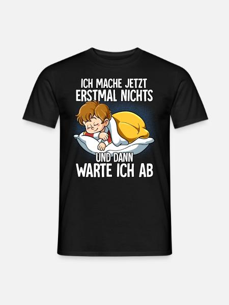 Langschläfer Junge Müde Schlaf - Männer T-Shirt - Schwarz