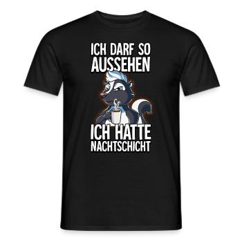 Ich Hatte Nachtschicht Kaffee Stinktier - Männer T-Shirt - Schwarz - Vorne - AI Model Male 178 light (178cm)