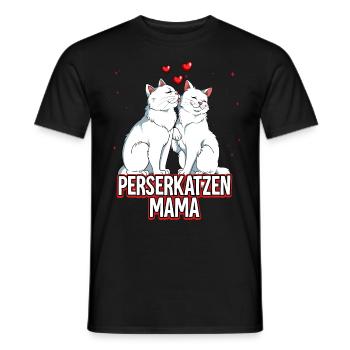 Perserkatzen Mama - Männer T-Shirt - Schwarz - Vorne - AI Model Male 178 light (178cm)