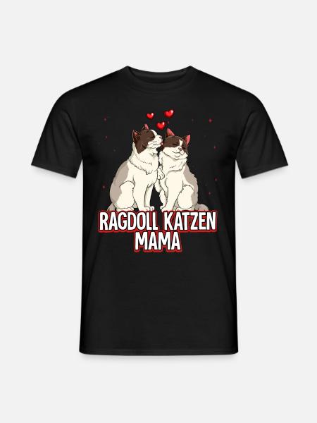 Ragdoll Katzen Mama - Männer T-Shirt - Schwarz