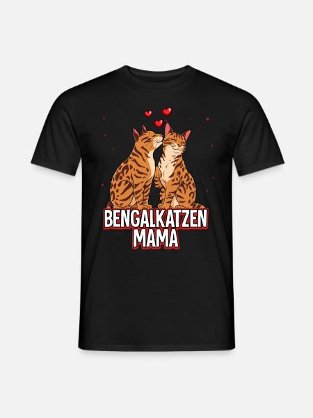 Bengalkatzen Mama - Männer T-Shirt - Schwarz