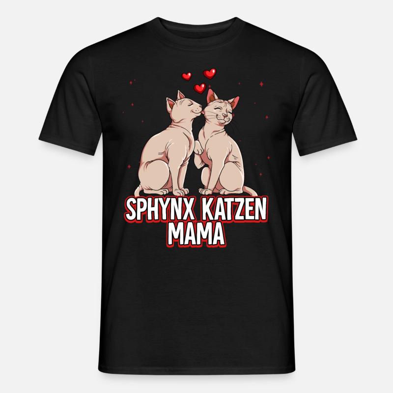 Sphynx Katzen Mama - Männer T-Shirt - Schwarz