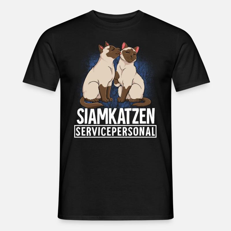 Siamkatze - Männer T-Shirt - Schwarz