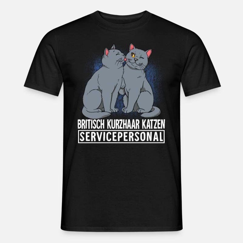Britisch Kurzhaar Katze - Männer T-Shirt - Schwarz
