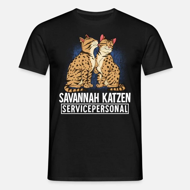 Savannah Katze - Männer T-Shirt - Schwarz