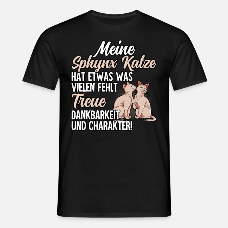 Sphynx Katze - Männer T-Shirt - Schwarz