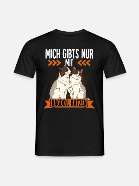 Ragdoll Katze - Männer T-Shirt - Schwarz