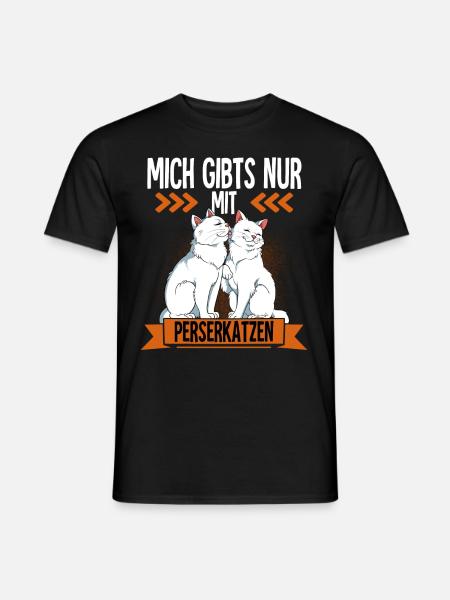 Perserkatze - Männer T-Shirt - Schwarz
