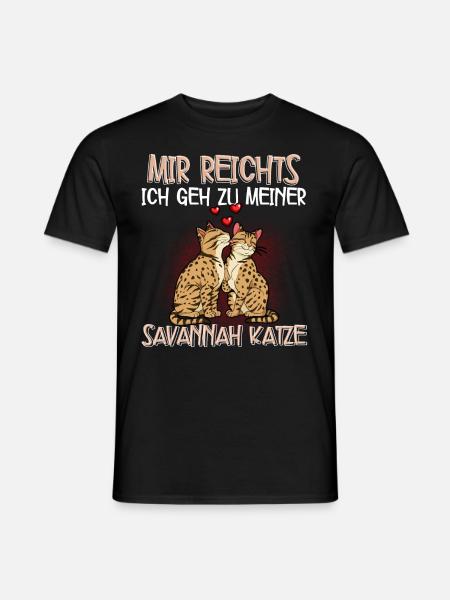 Savannah Katze - Männer T-Shirt - Schwarz